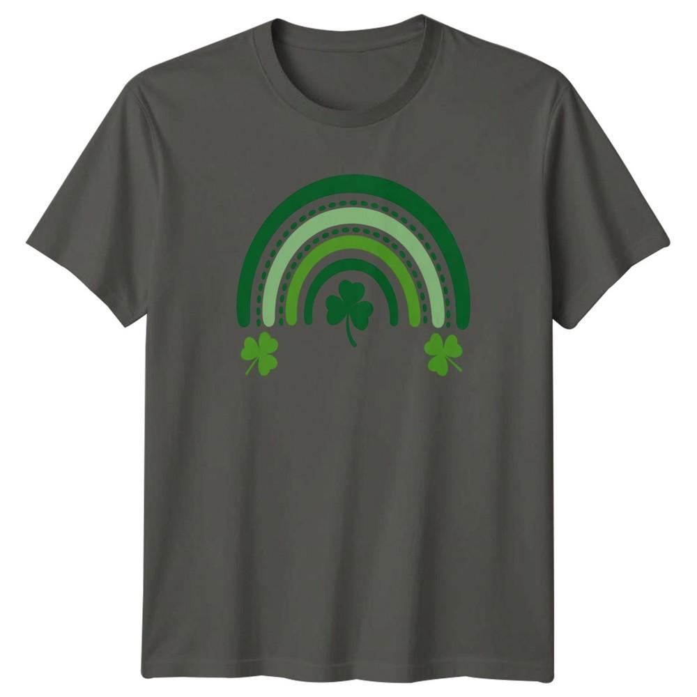 Green Boho Rainbow And Lucky TShirt St Patricks Day Irish Celebration S