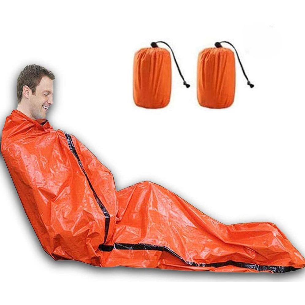 Camping Sleeping Bag For Outdoor Hiking Orange PE Aluminum Film Sleeping Bag Waterproof 210*91cm