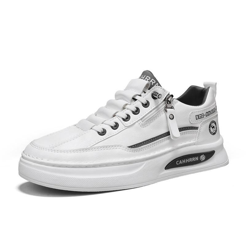 

Spring and autumn new board shoes fashionable little white shoes student wear-resistant trend foot cover one pedal casual leather men s shoes 44