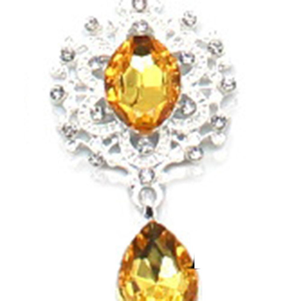 Decorative Water Droplets Faceplate Brooch Sewing Button Scrapbooking Pendant Alloy Rhinestone