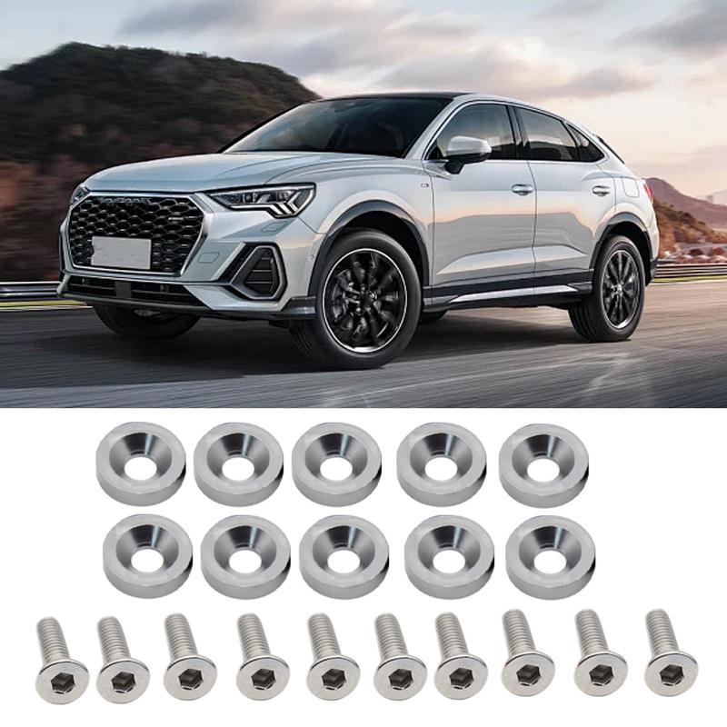 License Plate Frame Screws Car Tag Locking Screws M6 Gasket Bolt For Rear Front Vehicle Modification Motorcycle RV Tag