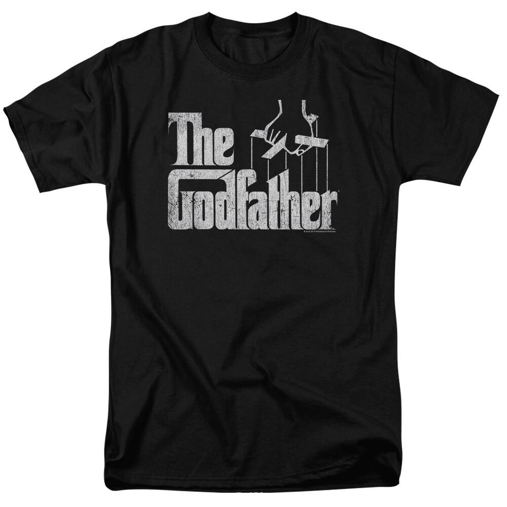 26 The Godfather Logo T Shirt Mens Licensed Classic Gangster Movie Tee Black Unisex T-Shirt M
