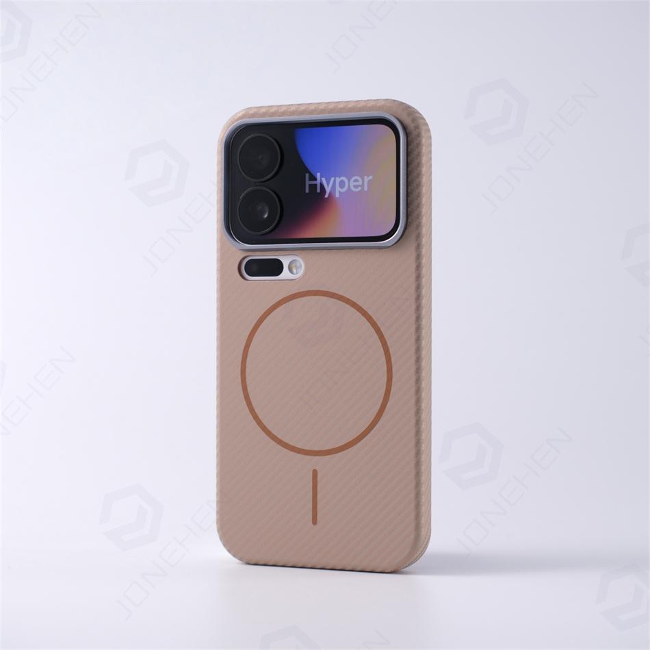 Alloy Lens Frame Carbon Fiber Pattern Magnetic Case For Xiaomi Mi 17 Pro Max 1 Ultra 14 Pro Mi1 Thin Hard PC Cover For