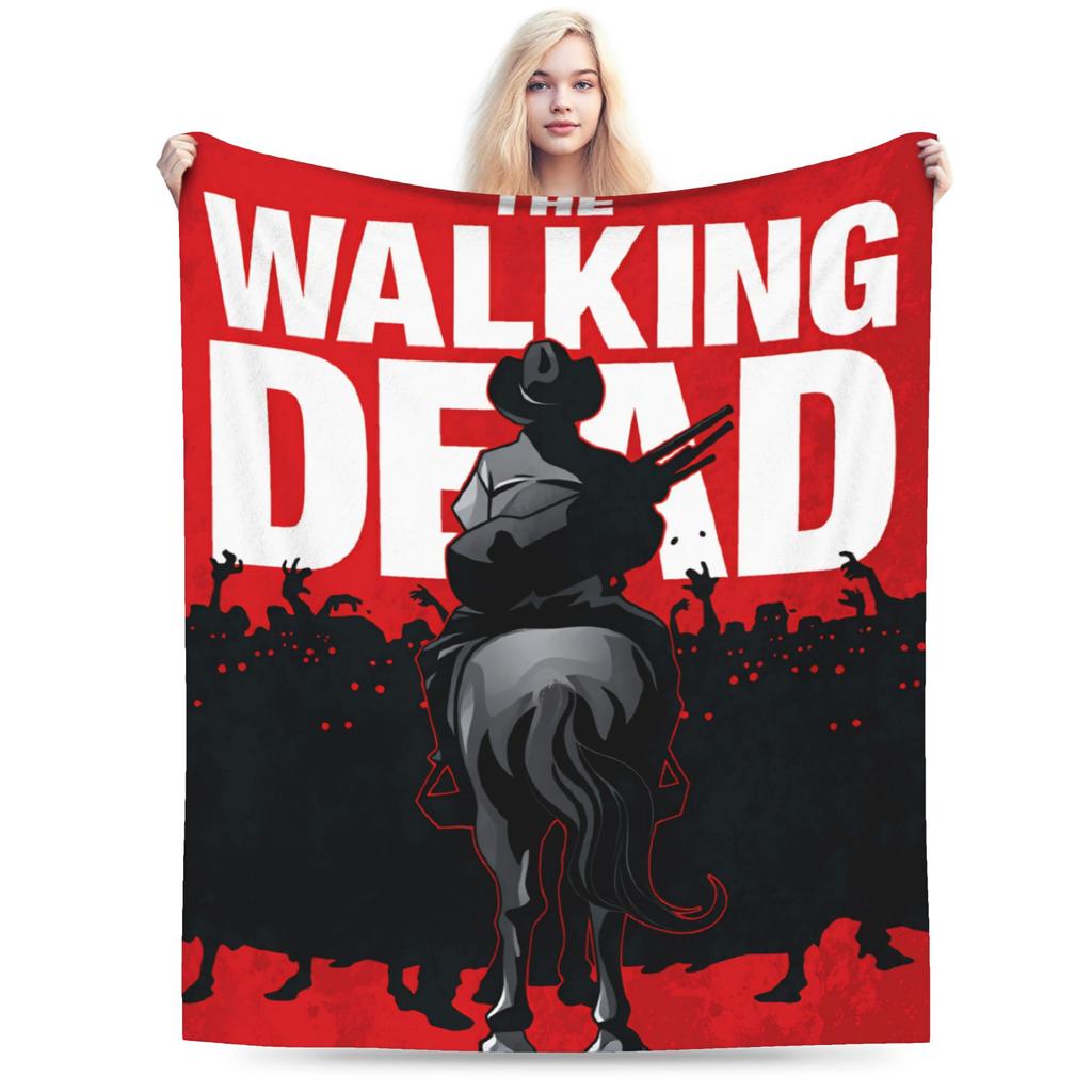 Daryl Dixon Bootleg Vintage  The Walking Dead Flannel Blankets Winter  Super Soft Bedding Throws for Boy Girl Bedspread Sofa Bed