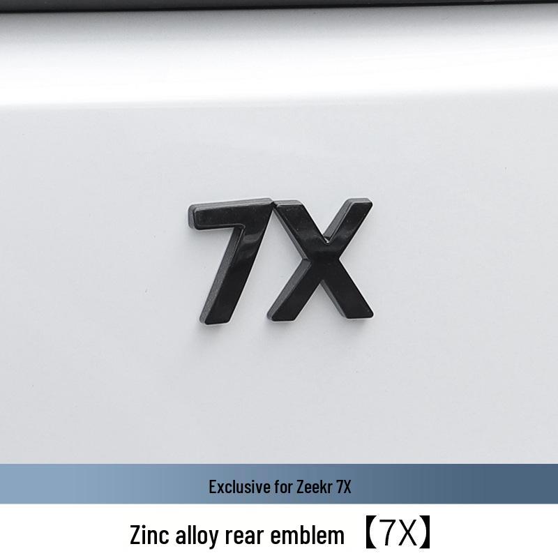 

Zeekr 7X Black Warrior Car Emblem: Metal Rear Blackened Sticker for 2025-2026 Models Glossy Black