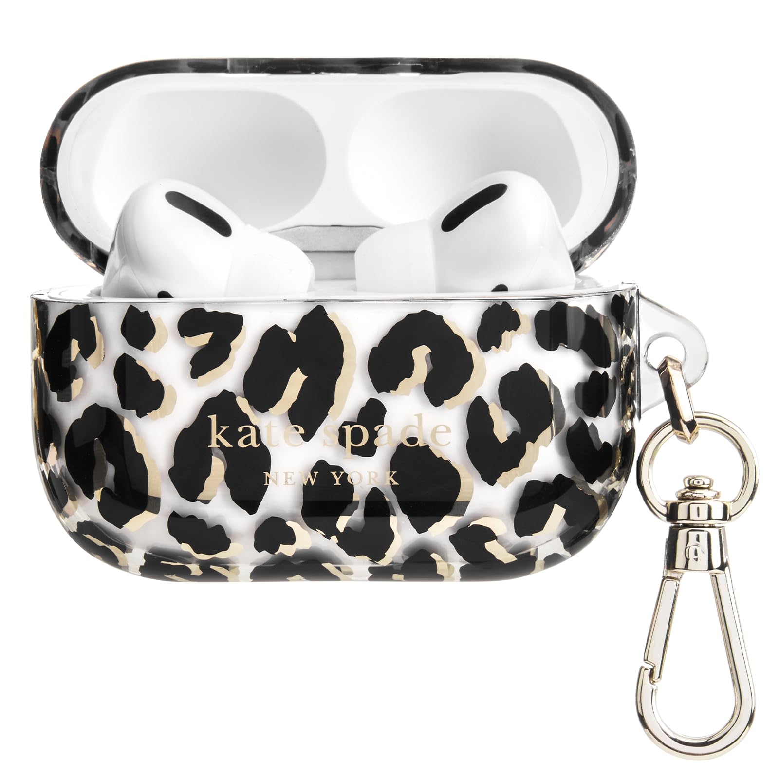

Kate Spade New York AirPods Pro Protective Case with Keychain and Ring City Leopard Compatible with AirPods Pro 2nd and 1st Generation - Print,