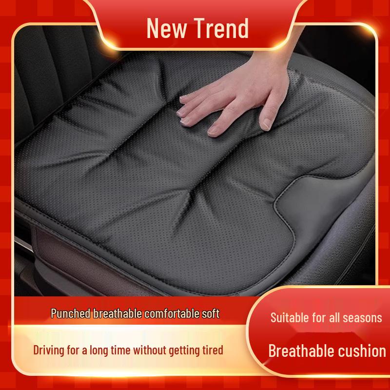Customizable Nappa Leather Car Seat Cooling Pad - Summer Breathable, Non-Slip, High-End Ventilated Cushion for All Seasons