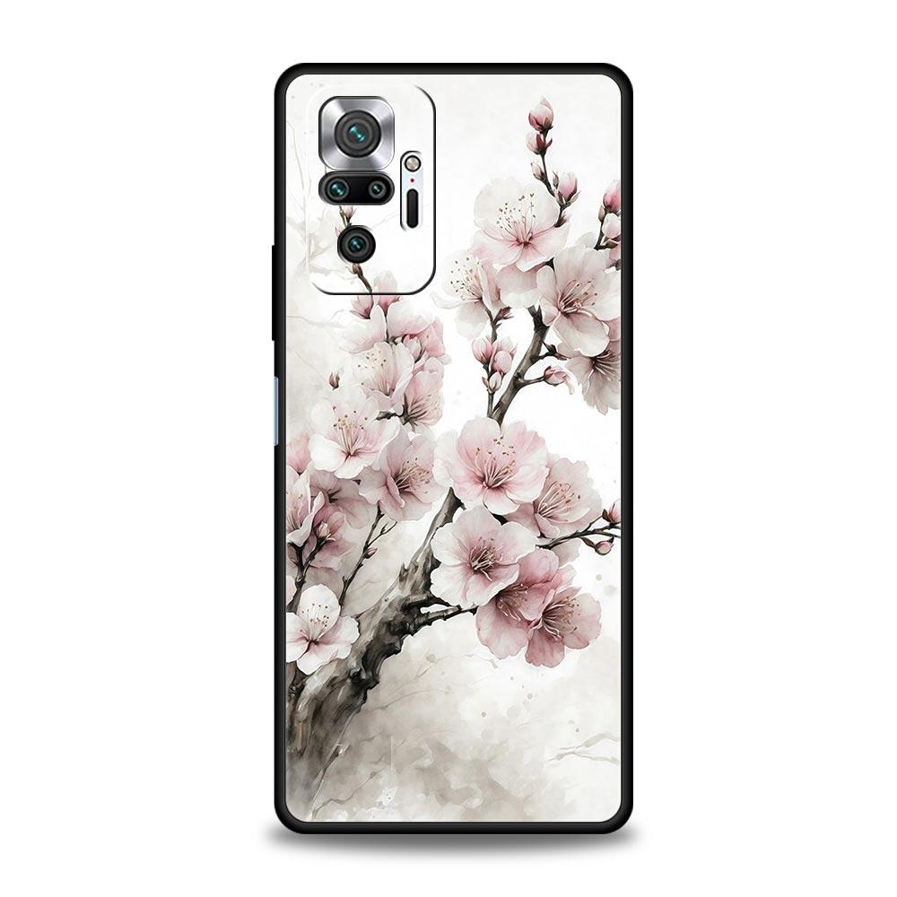 Cherry Blossom Tree Phone Case For Xiaomi Redmi Note 13 12 5G 9S 9 8 10 11 Pro 4G 9T 13C 12C 10C 9C 9A 7 Pro Soft Silicone Cover