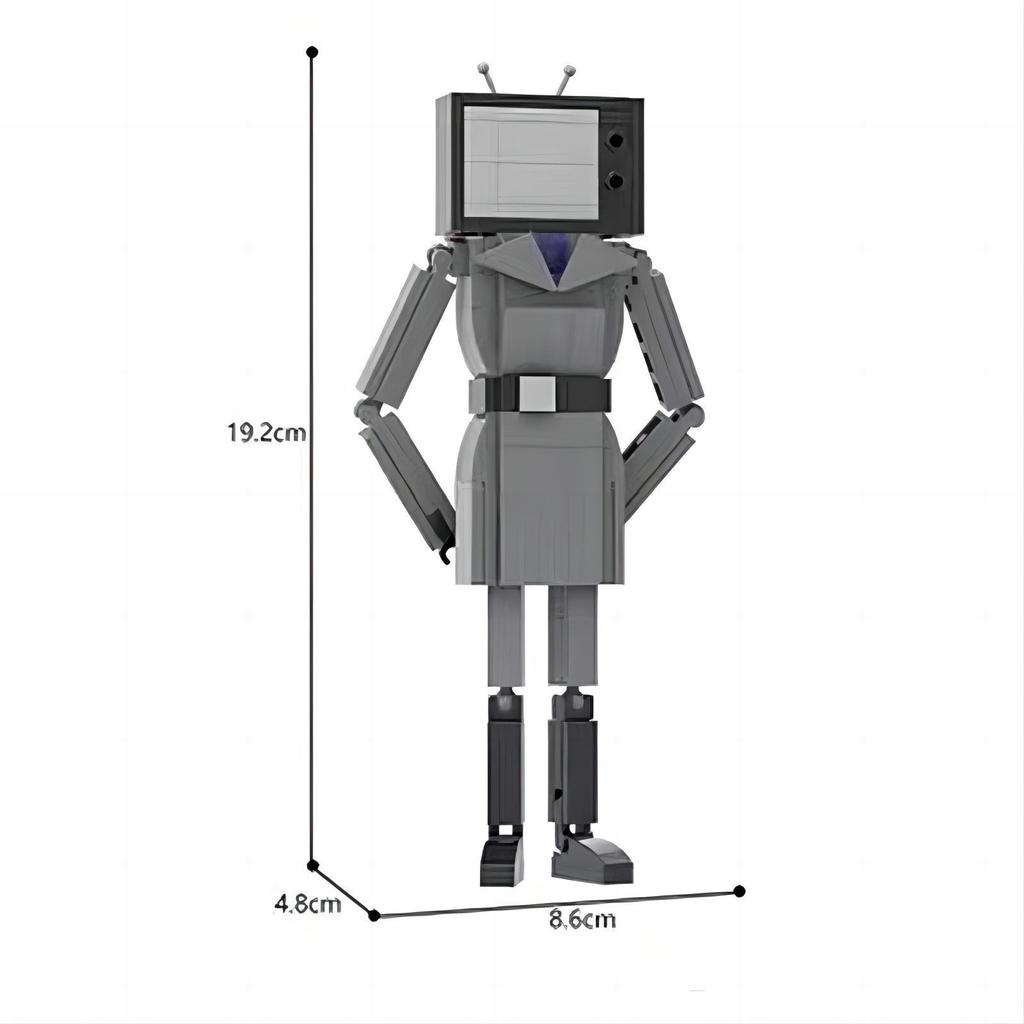 Baustein MOC Monsterfigur, Toilettenpapier-Mann, Titan, Lautsprecher, Überwachungsfigur, Montagemodell Dekoration