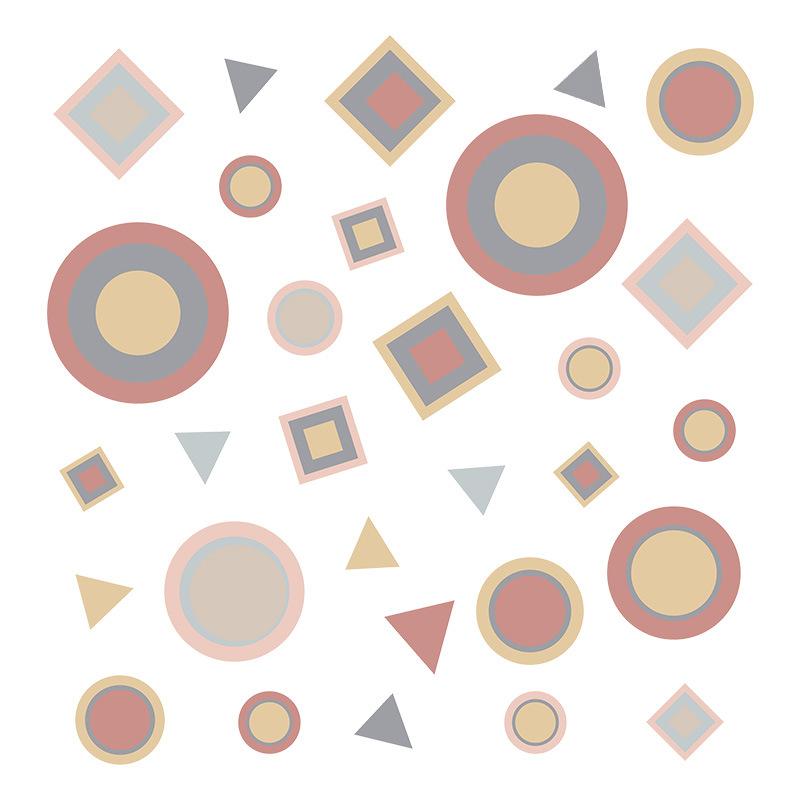 Bohemian Style Wall Sticker Abstract Geometric Self-adhesive Pvc Sticker Children's Room Living Room Kindergarten Wall Decoration