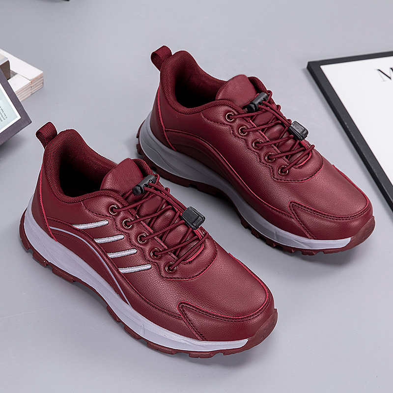 Fashion Synthetic Leather With Lacing Women Sport Walking Sneakers For Women Luxury Shoes Ladies Shoes Model Deals Unique High Tech