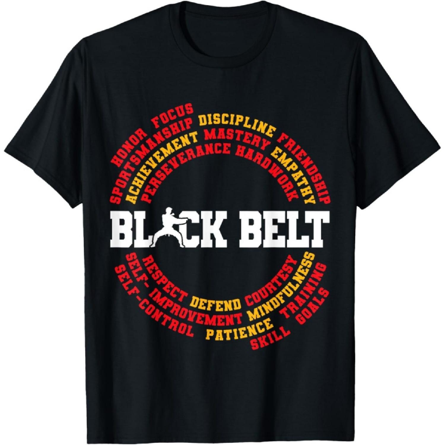 

TKD Korean Martial Arts Tae Kwon Do Fighter Blackbelt T-Shirt(1) XXXXXL чорний