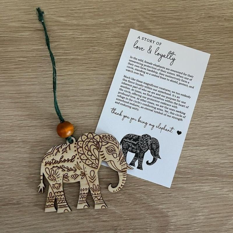 Christmas Decorations: Christmas Tree, Elephant Ornaments, Wooden Tribe, Fun Friends, Friendship Souvenirs