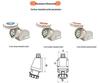 IP67 Aviation Plug Triangular Pin, Flame Retardant, 16A 3-Pin, Single-Phase 220V Socket