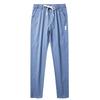 Summer Men's Classic Cotton Solid Color Fashion Business Casual Pants Elastic Waist Korean Fashion Men Clothing