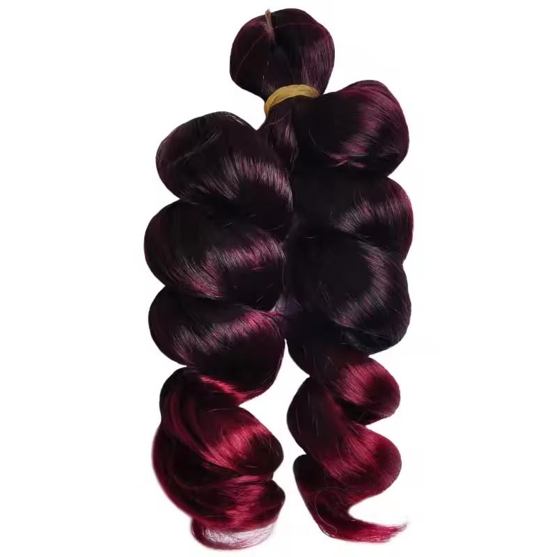 Synthetic Loose Wave Crochet Hair 12 Inch French Loose Curled Body Wave Woven Hair Water Wave Women's Wig Monochrome Mixed Color
