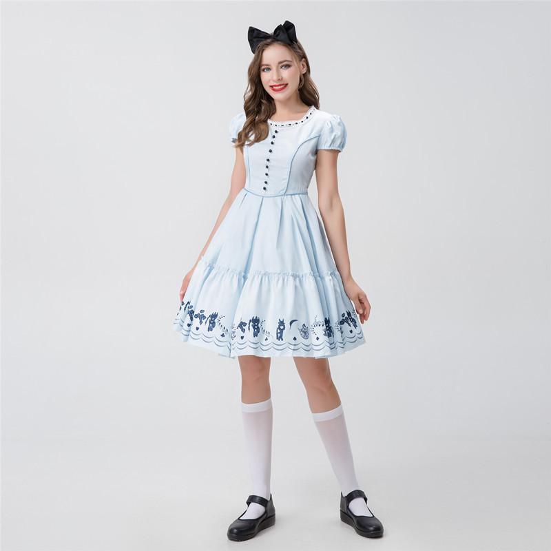 In Alice Wonderland Alice Kingsleigh Cosplay Adult Costumes Performance Stage