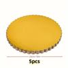 5pack Round Cake Board 8/10inch Gold Cake Cardboard Cake Circle Plate Scallop Edge Grease Proof Cardboard for Wedding Birthday