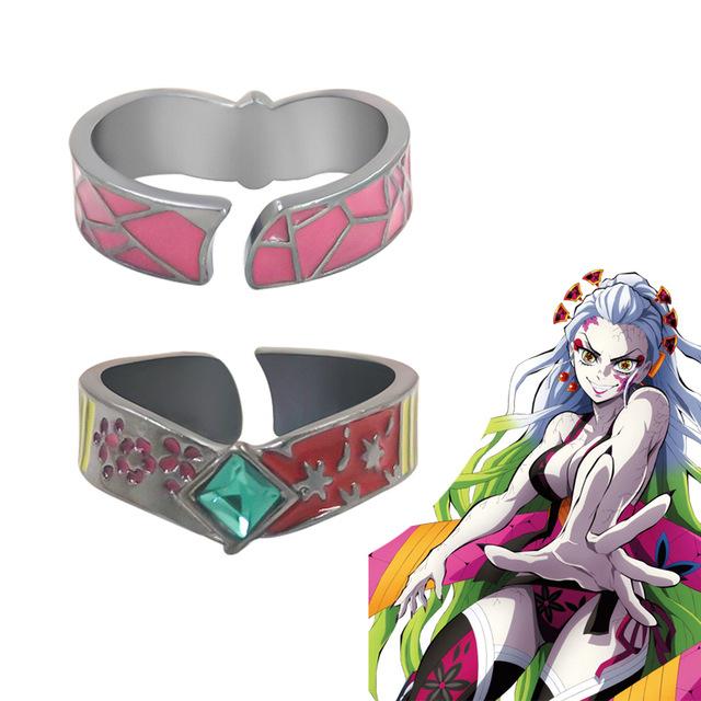 Anello Aperto Regolabile Demon Slayer - Gioielli Cosplay Personaggi Hashira Kimetsu No Yaiba Anime per Fan