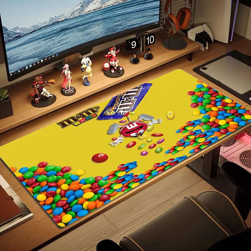 M&M's Podkładka pod mysz Duży rozmiar Podkładka na duży stół do gier Antypoślizgowa Podkładka pod laptopa Tablet Duża podkładka pod mysz XXL Mata na mini PC z obszyciem