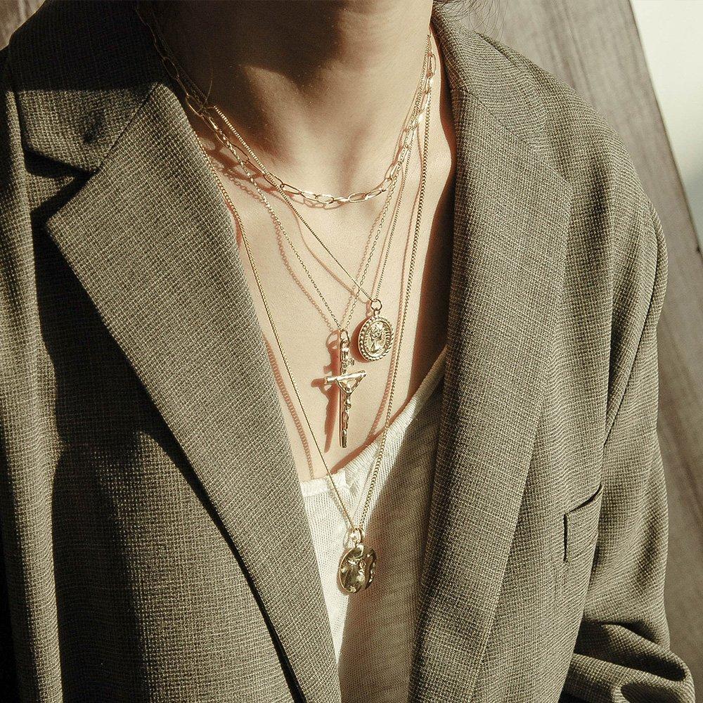 92.5 Silver Clip Necklace Simple Daily Choker Necklace