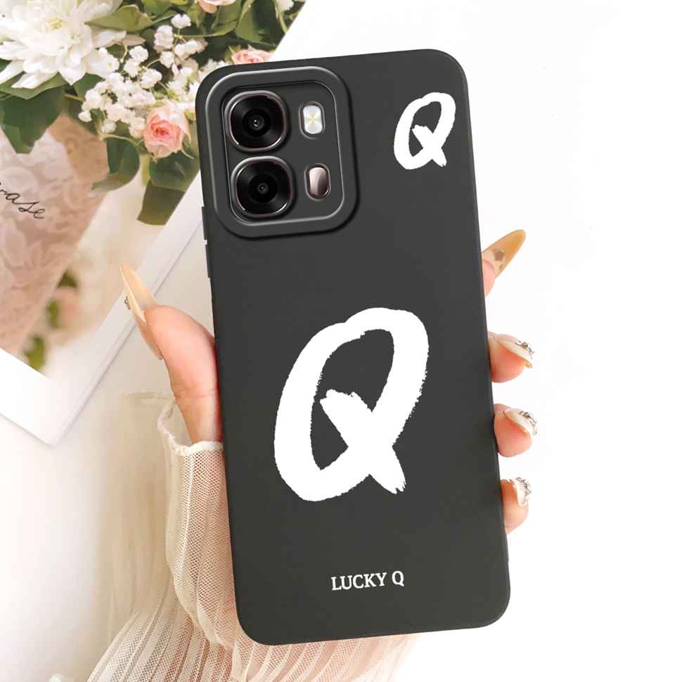 For Oppo A6s 5G CPH2789 Case Fashion Lucky Letters A-Z Silicone Back Cover For Oppo A 6s A6S 5G 6.75" Phone Cases Bumper Fundas