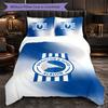 Brighton & Hove Albion Football 3 Piece Bedding Set Soft Duvet Cover Set with Pillowcases Printed Bedroom Decor Set for Home