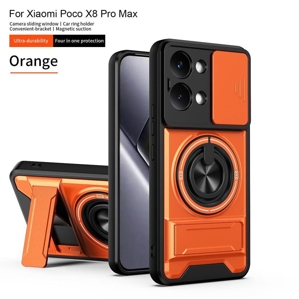 For Mi Poco X8 Pro Max Case Shockproof Slide Lens Armor Cover Csee For Mi Poco X6 X7 X8 Pro