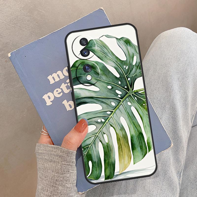 Summer Tropical Plants Leaf Case For Honor Magic 8 5 6 7 Pro Cover For Honor 400 200 Lite 50 70 90 X8a X8b X9a X9b X9c