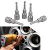 5Pcs Hex Socket Chrome Vanadium Steel Strong Magnetic Nut Electric Drill Screwdriver Bit 14mm