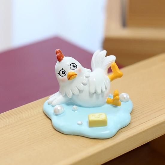 Suporte para Celular Resina Frango Escorregadio Figura Fofa Engraçada Suporte de Telefone Base Estável Antiderrapante Uso em Mesa e Carro Acessórios Decorativos para Presente