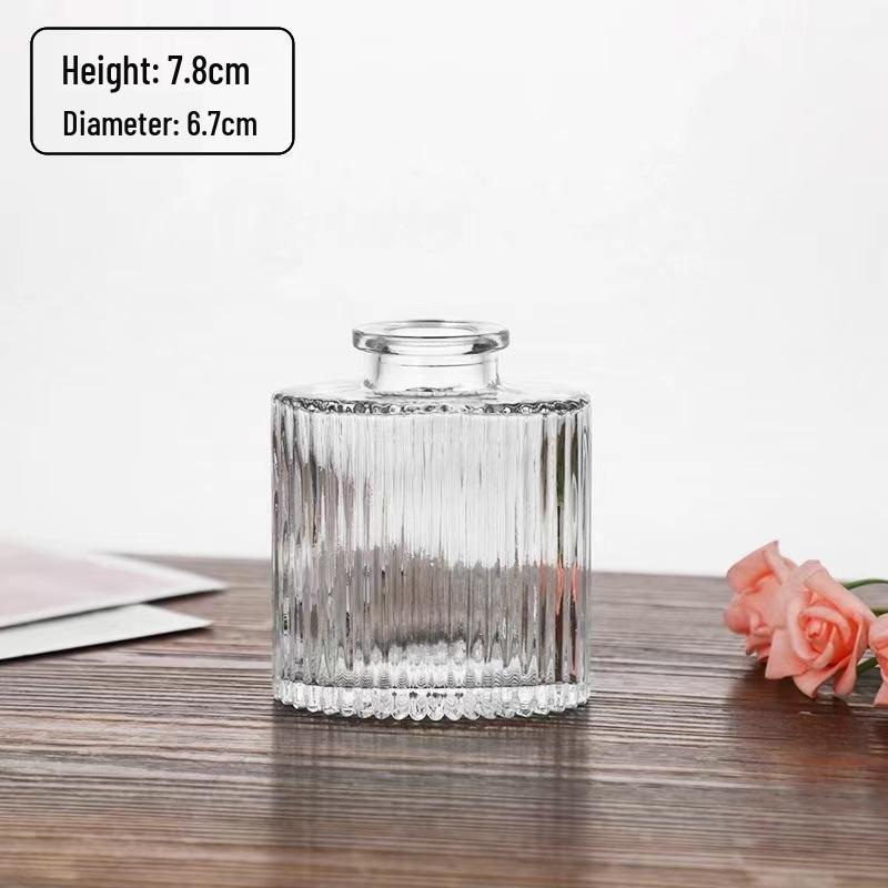 

SEE KEAN Simple Transparent Striped Glass Vase