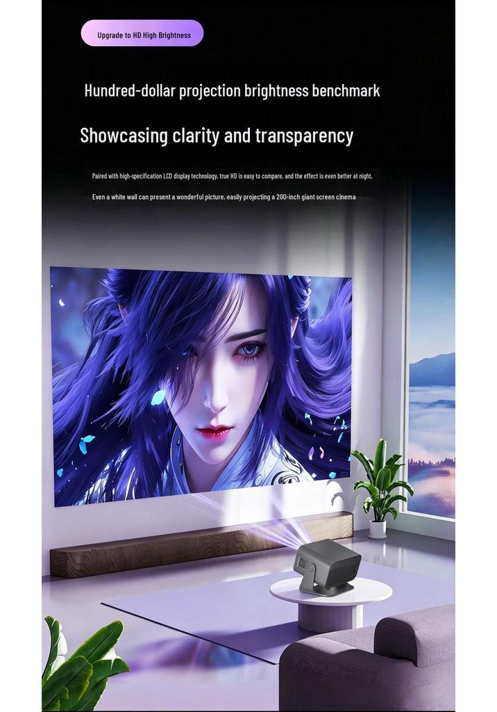 Portable Ultra HD Mini Projector for Smartphone Direct Projection