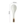 Retro 14CM Ceramic Soup Spoon Kiln Change Japanese-style Kitchen Teaspoon Microwavable Thickened Tableware Home