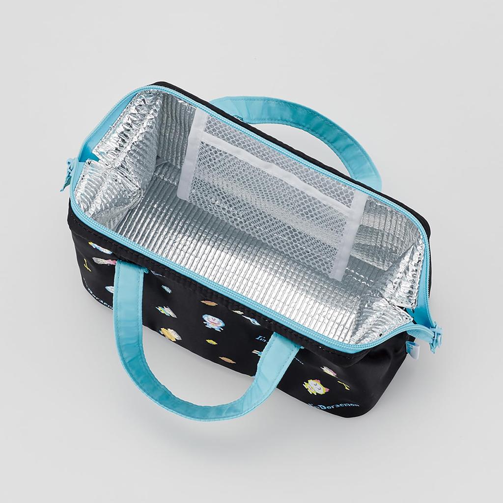 Skater Lunch Clasp Sanrio Doraemon Dot Bag, Insulated, Closure, Women's, "I'm Doraemon" Design, KGA1-A