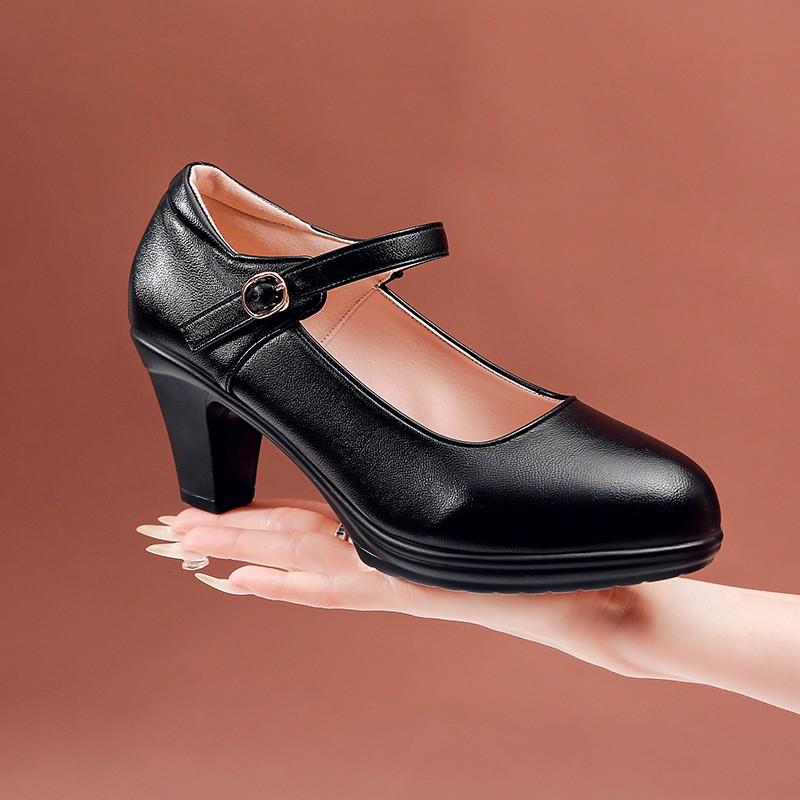Fashion 2025 New Spring Women Pumps Fashion Trend Casual Plus Size Shoes for Women Luxury Elegant Leather Heels Woman Zapatos De Mujer