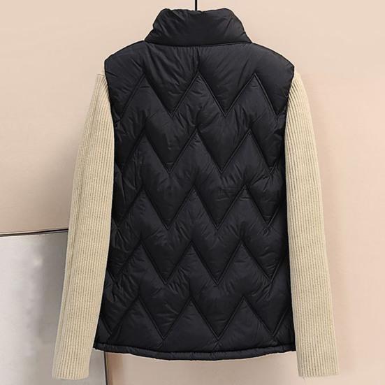 Women Winter Vest Thickened Padded Sleeveless Windproof Stand Collar Heat Retention Neck Protection Pockets Loose Cardigan Outdoor Waistcoat