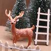 Christmas Scene Dollhouses Accessories With Miniature Wreath And Reindeer Door Decors Holiday Gift
