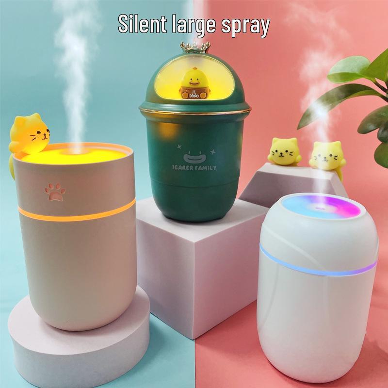 Portable Mini Pet-Themed Humidifier & Aroma Diffuser - Large Mist for Home and Desktop Use