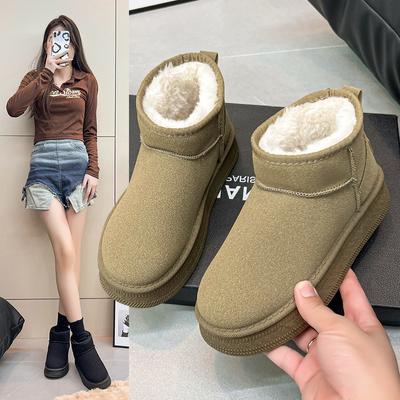 Fashion 2024New Classic Thickened Fluff Women's Snow Boots Comfortable Warm Ankle Boots Women Winter Ladies Shoes Chunky Platform Shoes