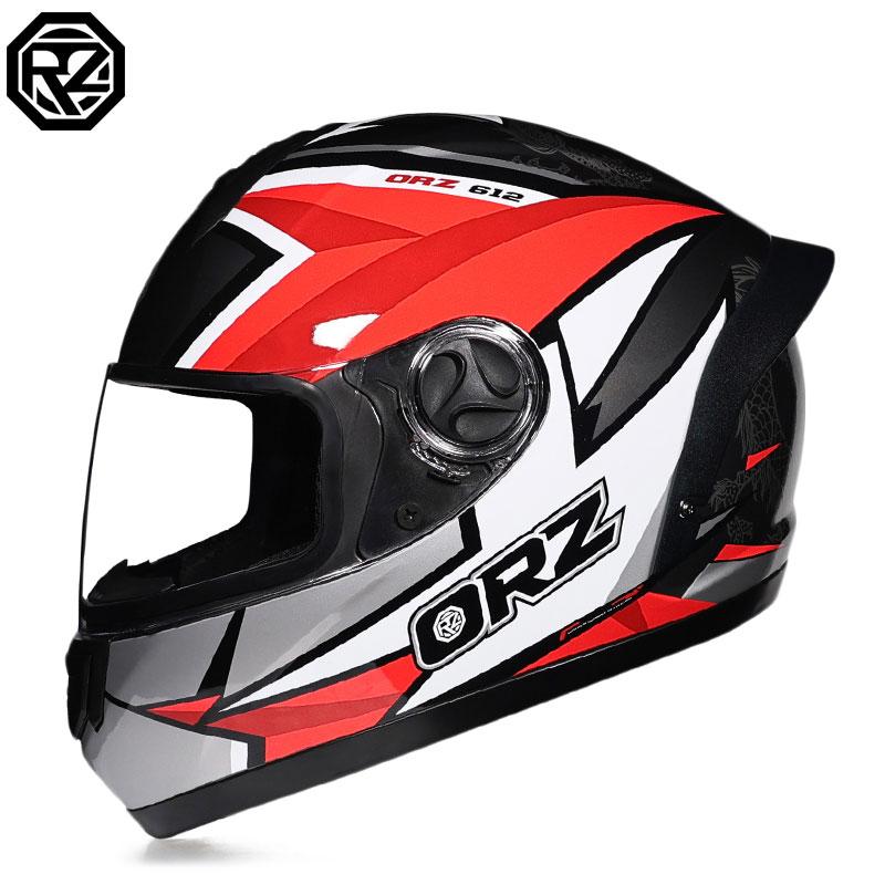 ORZ-612-Motorcycle Helmet Unisex All-Weather Full Face with Winter-Style Large Tail Wing