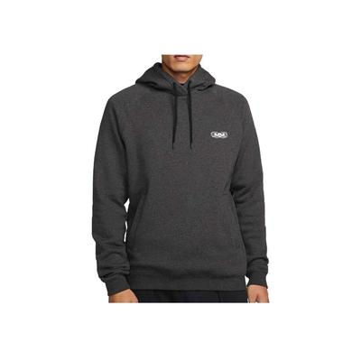 Nike Pulover cu glugă de culoare uni cu imprimeu cu litere cu logo de marcă, mâneci lungi, bărbați, topuri, gri închis DQ6130-032