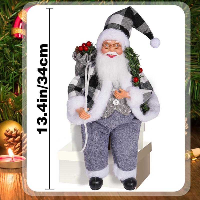 

1 шт. Праздничный декор Санта-Клауса для витрин магазинов, Санта-Клаус ручной работы для каминной полки