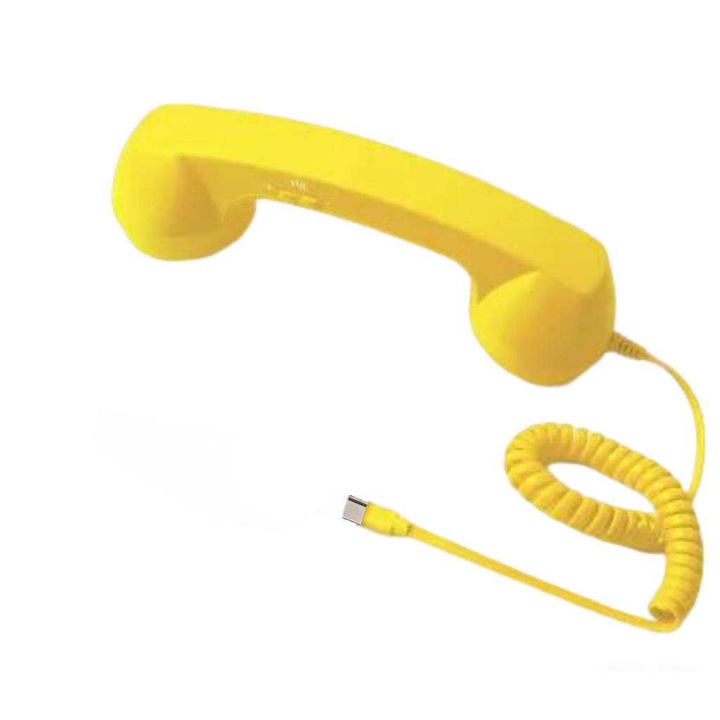 Type-C Retro Telephone Landline Handle Receiver, Bluetooth Telephone Handset For Mobile Phone, Vintage Wired Plug In Handhe 1m