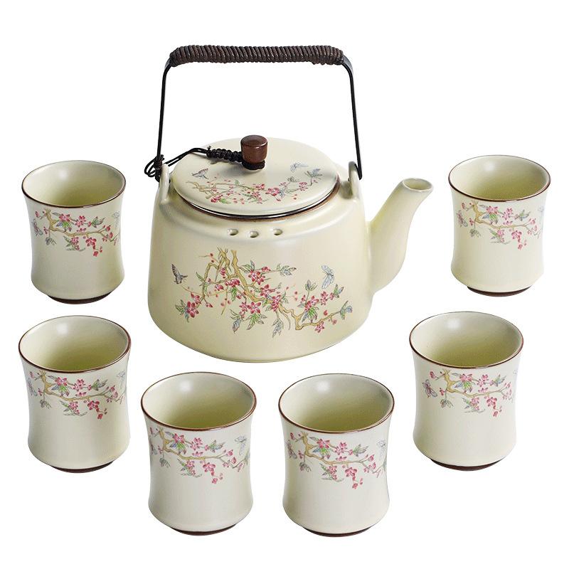 Beam pot ceramic large capacity with filter teapot household cool kettle tea making kung fu set tea art tea separation