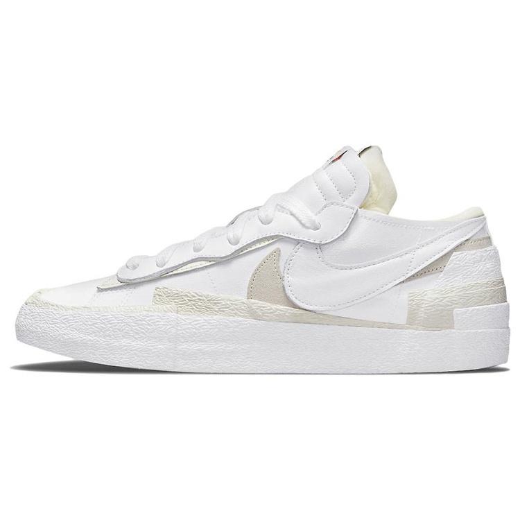 Nike x sacai Blazer Low  White Patent  Men s DM6443-100 EU 37.5