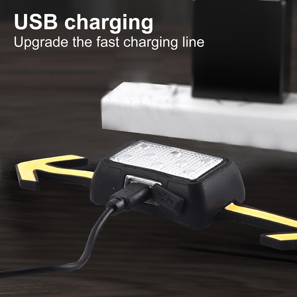 Fahrradhelmleuchte Fahrradblinker Rücklicht Fernlicht USB-wiederaufladbar Wasserdicht Nachtfahrwarnung Fahrradrücklicht