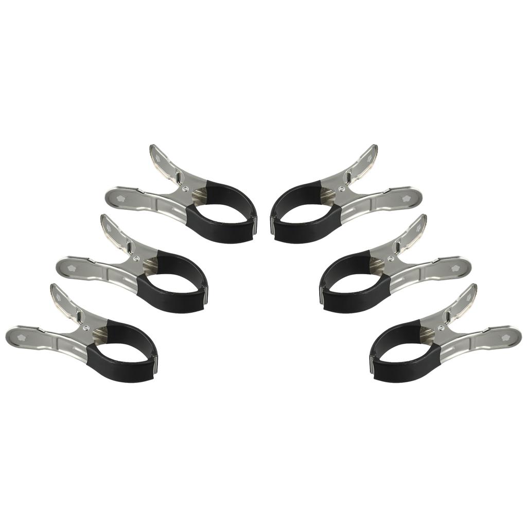 6/30PCS Stainless Steel Pool Cover Clips Heavy Duty Windproof Spring Clips For Drying Clothes Sealing Snack Multifunction Clip