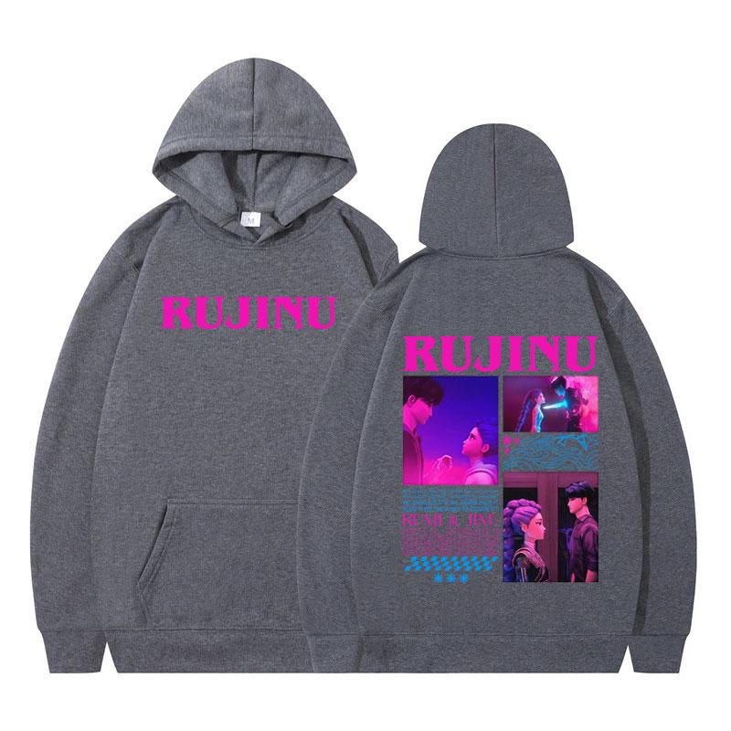 KPop Demon Hunters Huntrix Saja Boys Rujinu Aestheticshoodie Men Women Fashion Pullover Long Sleeves Loose Casual Sweatshirt Top