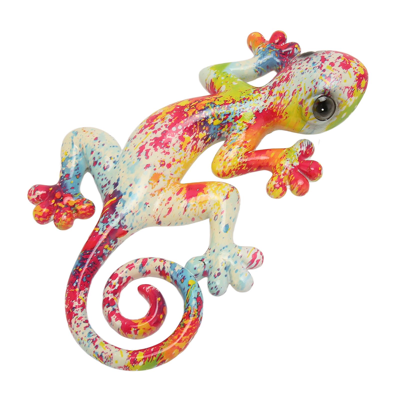 

Декор Настенное Искусство Геккон Удача Мудрость Расписанный Вручную Стойкий к Выцветанию 3D Искусство Ящерицы Настенная Скульптура для Холодильника Заборов